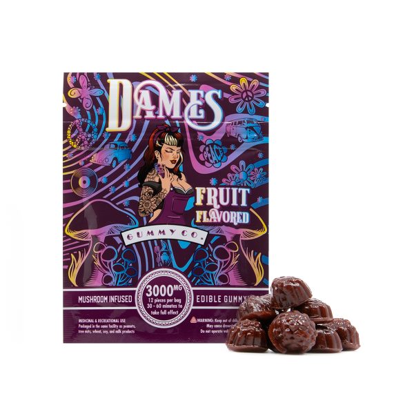 Dames Mushroom Infused Gummies – 3000mg NEW Flavours Edibles Buy Weed Online