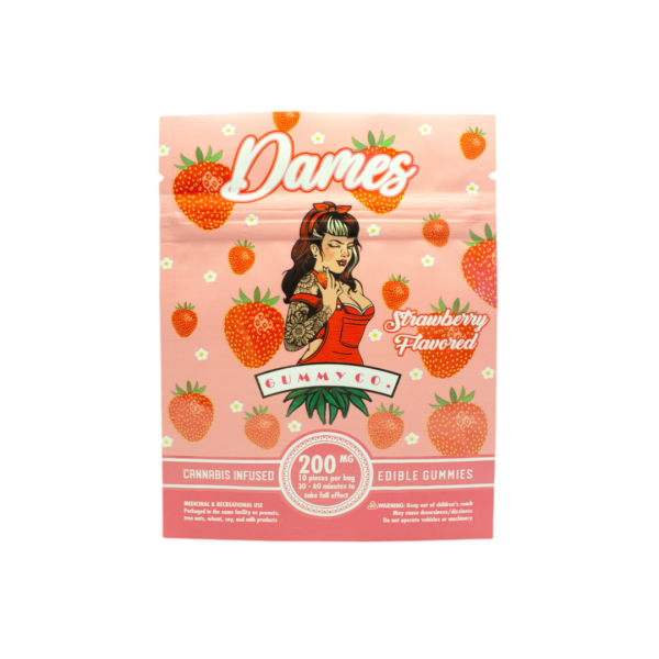 Dames Strawberry THC Gummies – 200mg