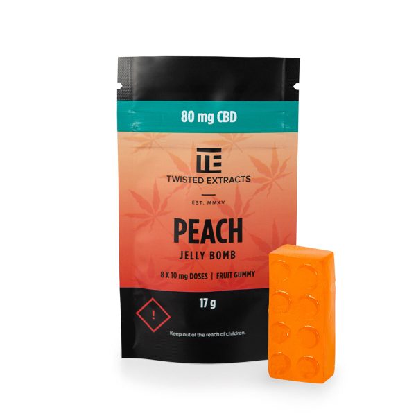 PEACH CBD JELLY BOMB (80MG CBD) CBD Buy Weed Online