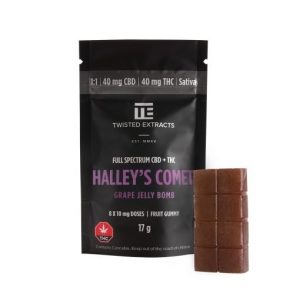 Twisted Extracts – Grape Halley’s Comet Jelly Bomb (40mg THC + 40mg CBD) CBD Buy Weed Online