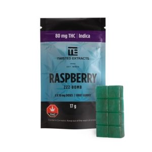 Twisted Extracts – Blue Raspberry Zzz Bomb (80mg THC) Edibles Buy Weed Online