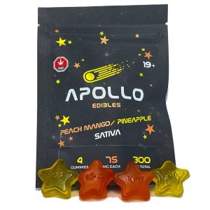 Apollo Gummies – Sativa Peach Mango/Pineapple – 300mg Edibles Buy Weed Online