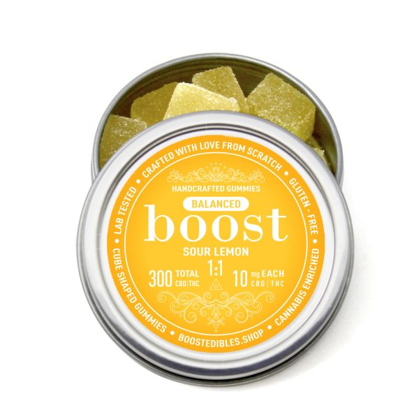 Boost Edibles Gummy – Sour Lemon (300mg CBD) CBD Buy Weed Online