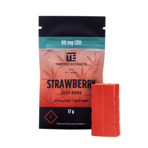 Twisted Extracts – Strawberry CBD Jelly Bomb (80mg CBD) CBD Buy Weed Online