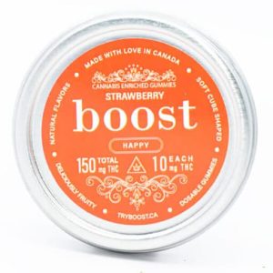 Boost Edibles Gummy – Strawberry 150mg THC Edibles Buy Weed Online