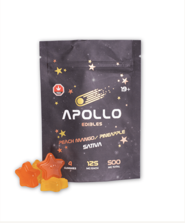 Apollo Gummies – Sativa Peach Mango/Pineapple – 500mg Edibles Buy Weed Online