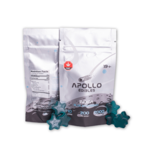 Apollo Edibles – Blue Raspberry Shooting Stars 3000MG THC (INDICA) Edibles Buy Weed Online