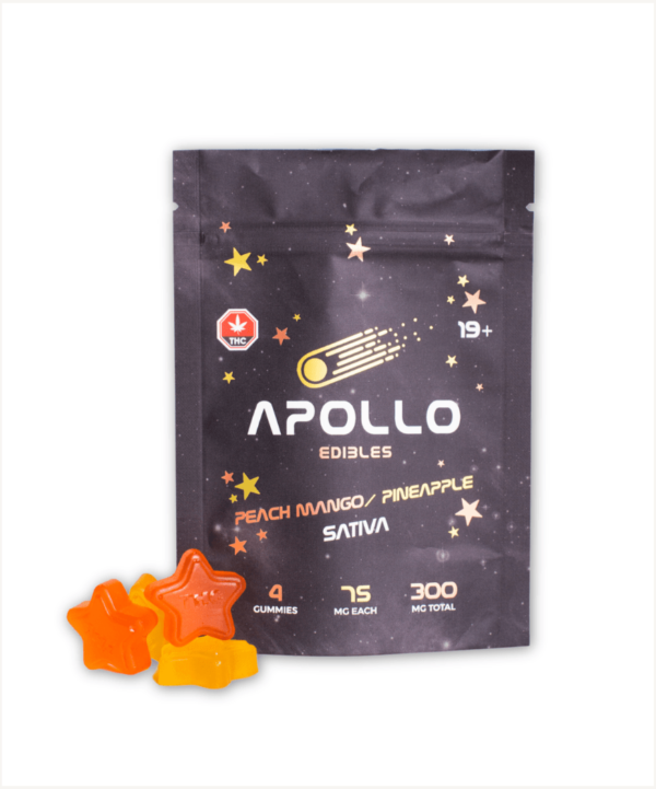 Apollo Gummies – Sativa Peach Mango/Pineapple – 300mg Edibles Buy Weed Online