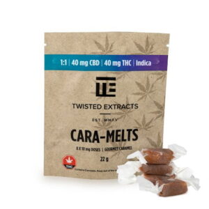 Twisted Extracts – Cara-Melts 1:1 Indica/ CBD (40mg THC + 40mg CBD) Edibles Buy Weed Online