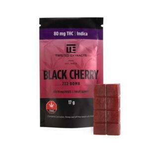 Twisted Extracts – Black Cherry Zzz Bomb (80mg THC ) Edibles Buy Weed Online